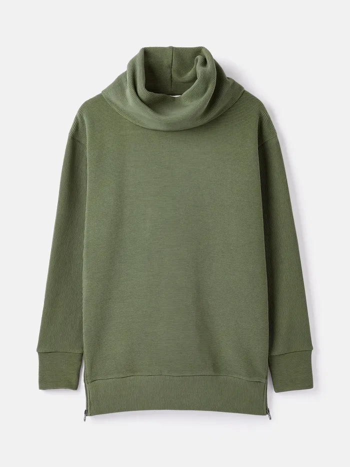Joules Sweatshirts and Hoodies Women Green Cowl Neck Sweatshirt