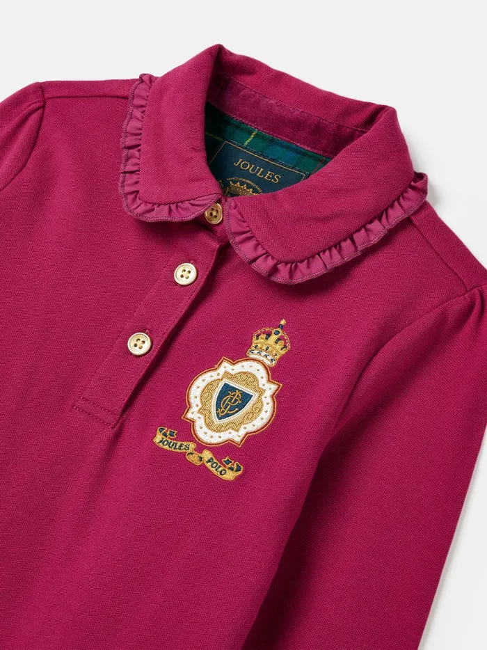 Joules Tops and Tshirts Girls Red Long Sleeved Polo Shirt