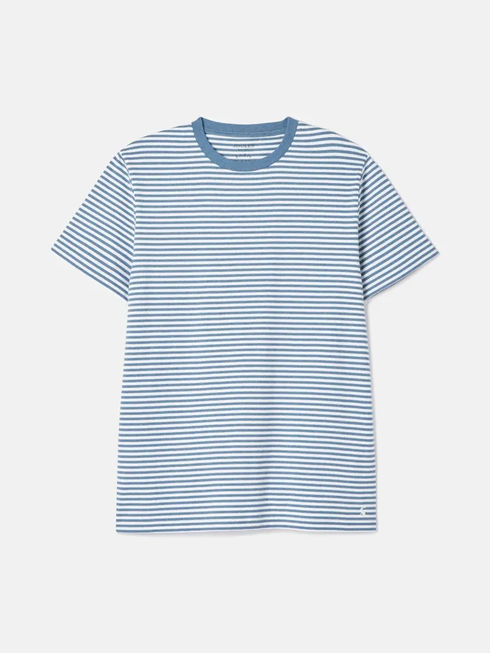 Joules Tops and Tshirts Men Blue Stripe Jersey Crew Neck TShirt