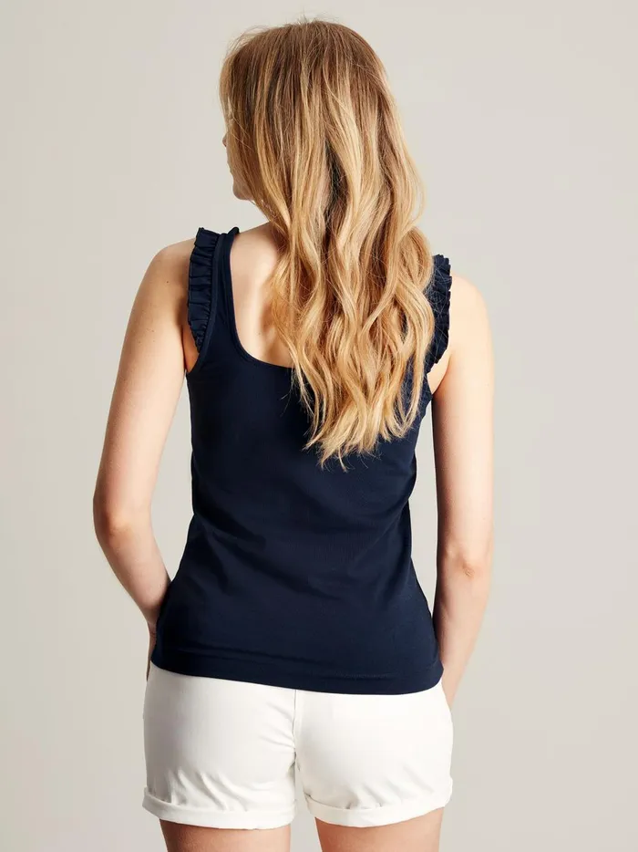 Joules Tops Women Blue Frill Vest