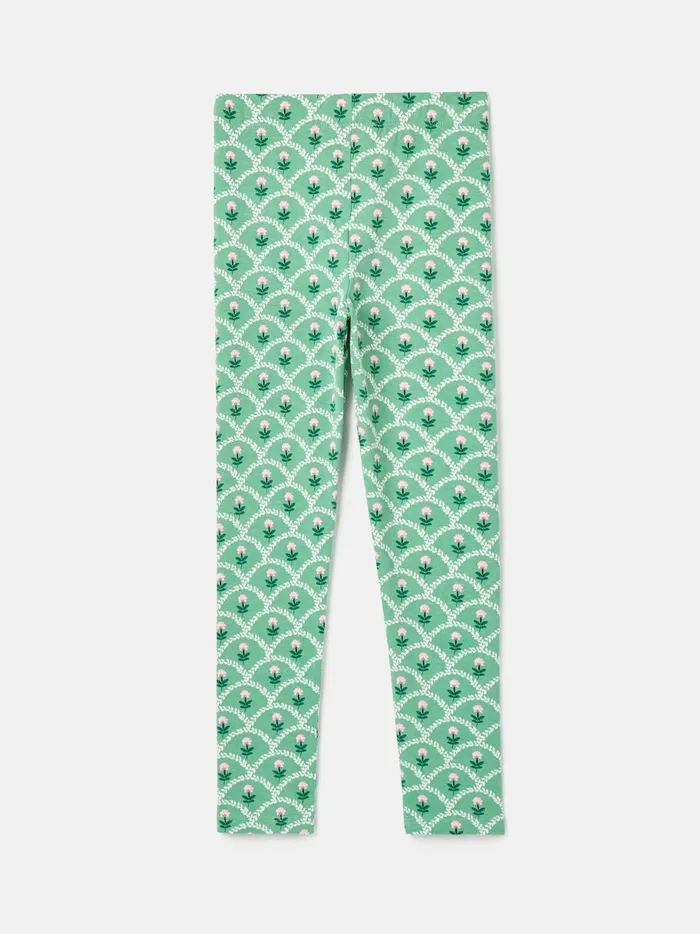 Joules Trousers and Leggings Girls Green Floral Leggings