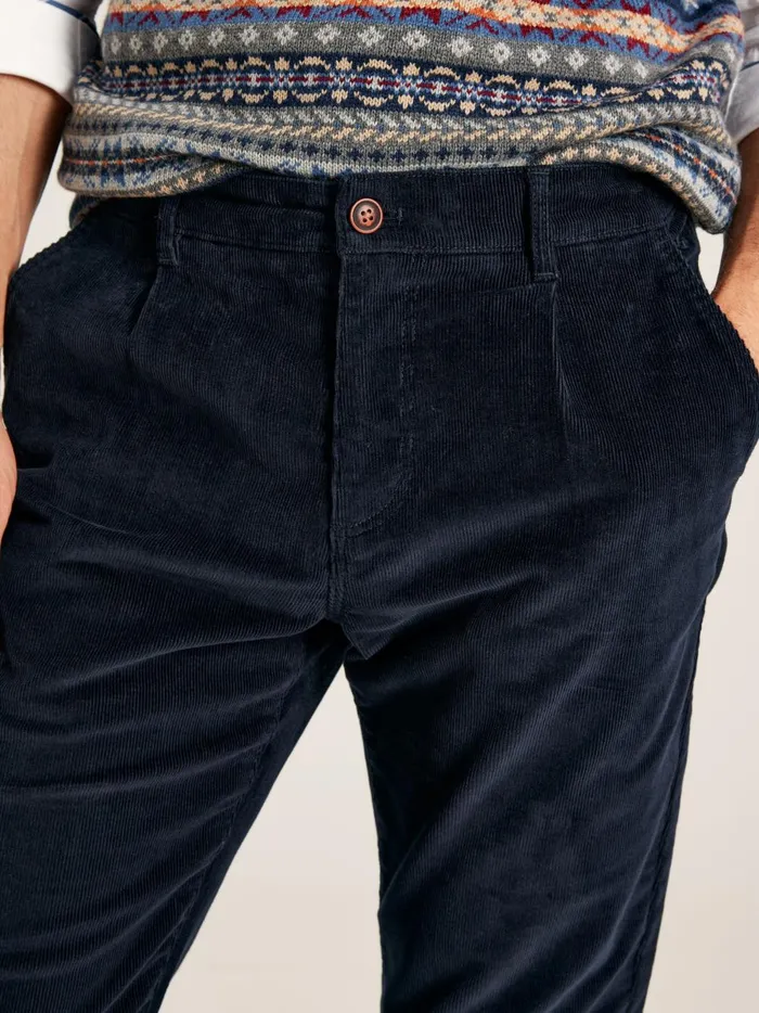 Joules Trousers Men Navy Straight Leg Uroy Trousers