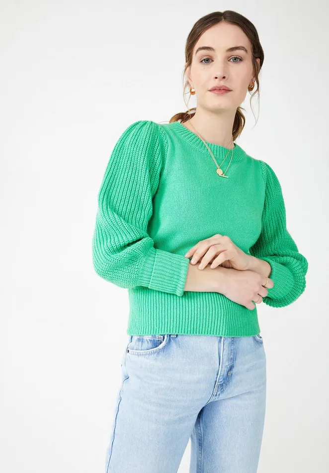 Jumpers and Cardigans Women Hush Brea Ribbed Jumper Mint Green