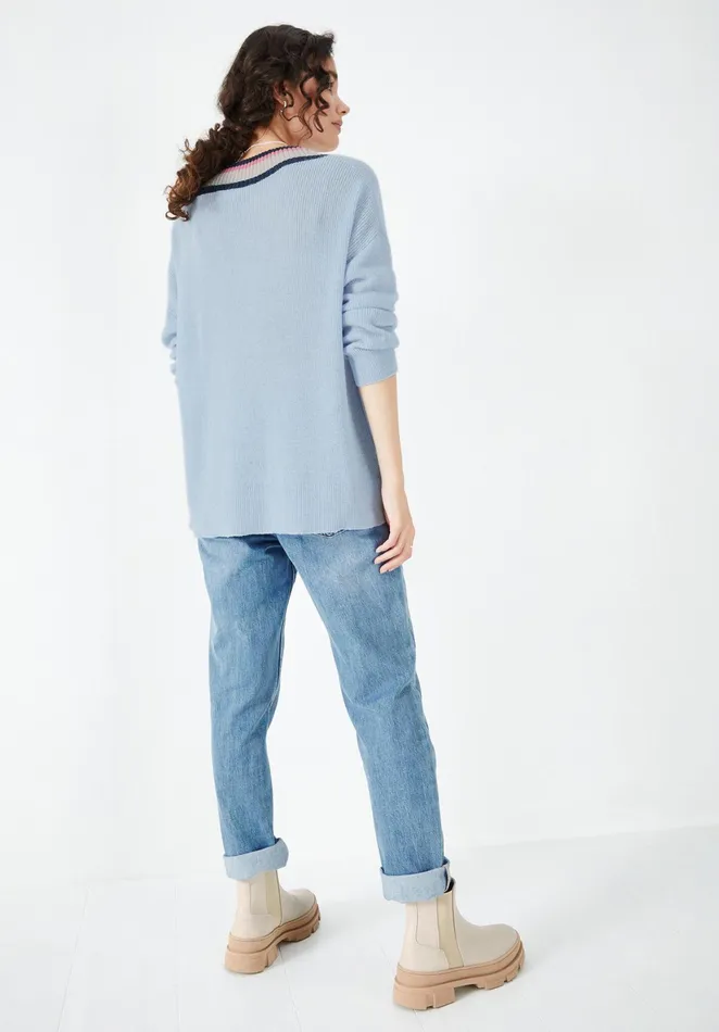 Jumpers and Cardigans Women Hush Jaz Striped Jumper Soft Bluemulti