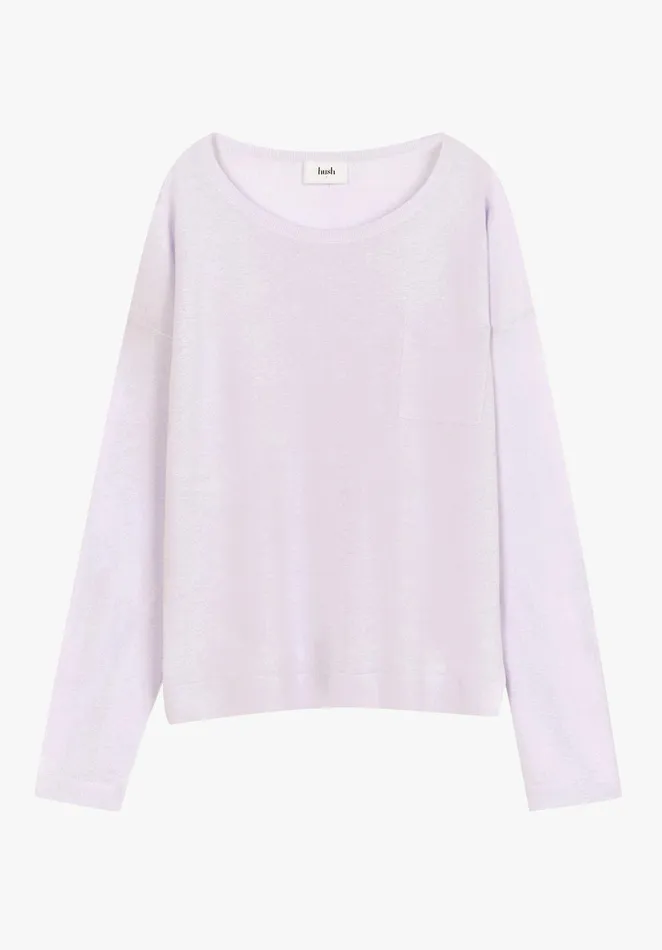 Jumpers and Cardigans Women Hush Relaxed Linen Blend Jumper Lilac Orchid