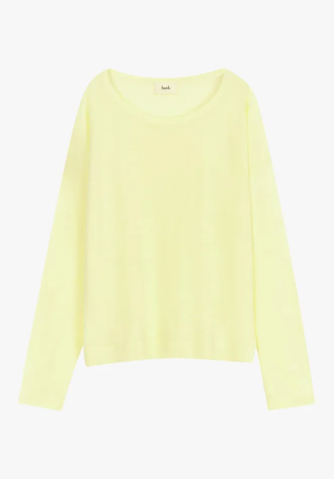 Jumpers and Cardigans Women Hush Relaxed Linen Blend Jumper Sorbet Yellow