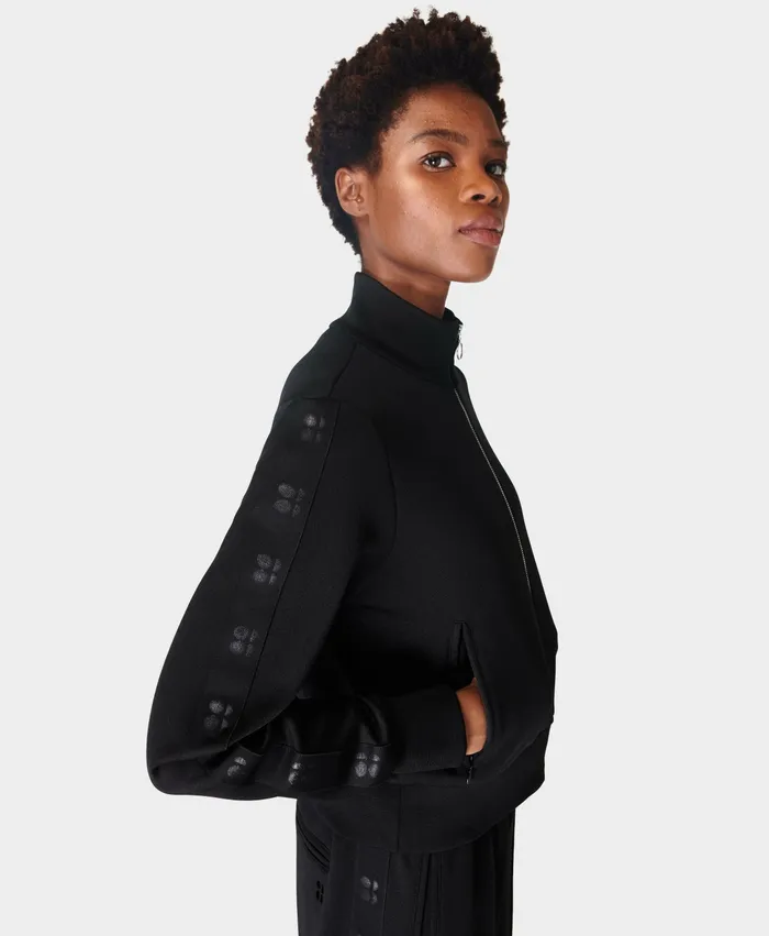 Jumpers Hoodies Retro Tricot Zip Up Black 8211 Sweaty Betty Women