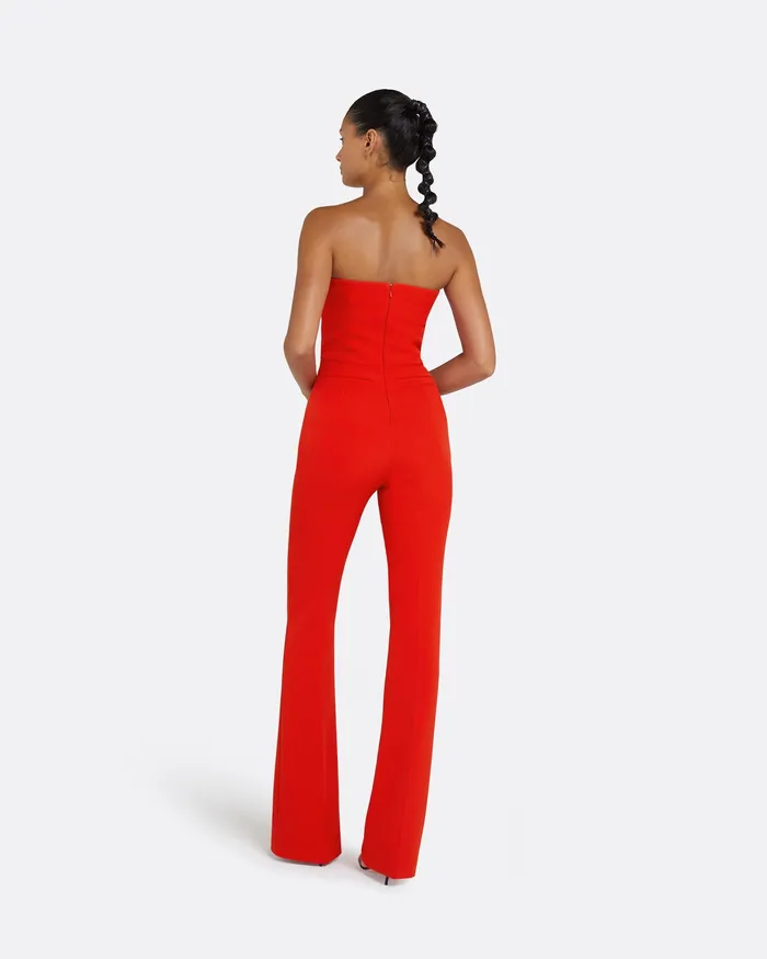 Jumpsuits Safiyaa Women Myrine Cherry Red Jumpsuit Cherry Red