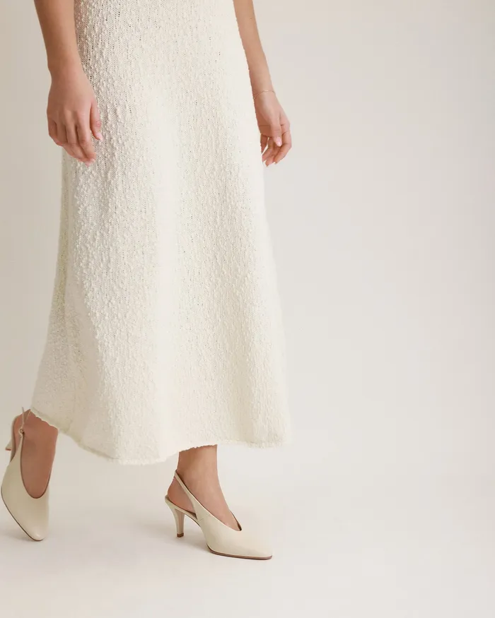 Justine mid heel off white leather Women MID HEELS jomercer