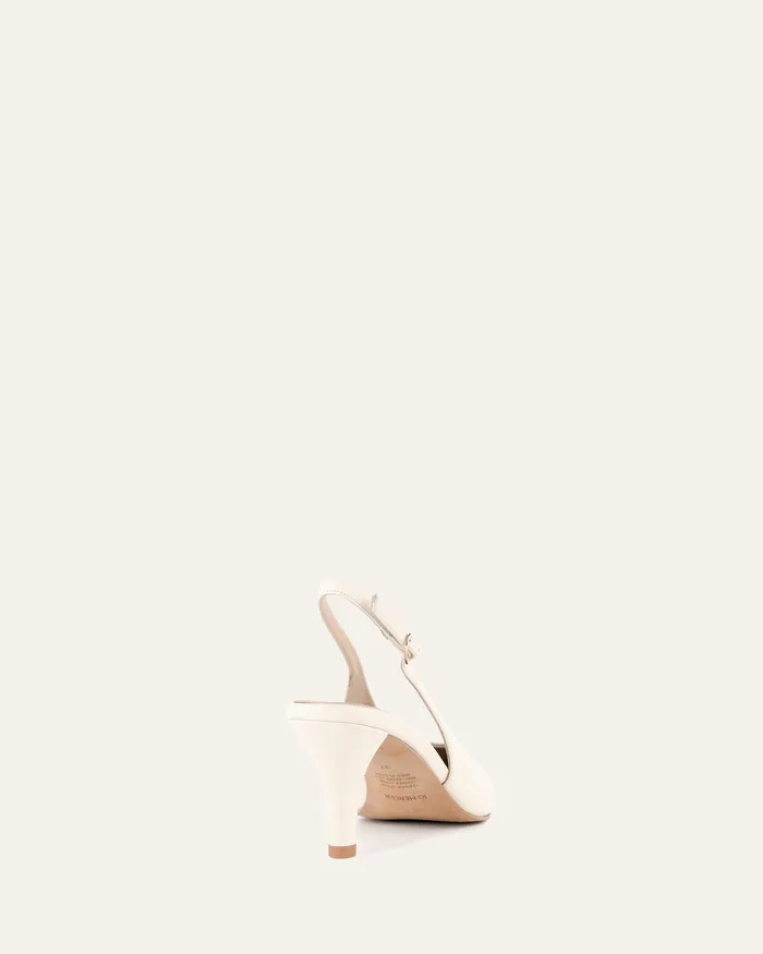 Justine mid heel off white leather Women MID HEELS jomercer