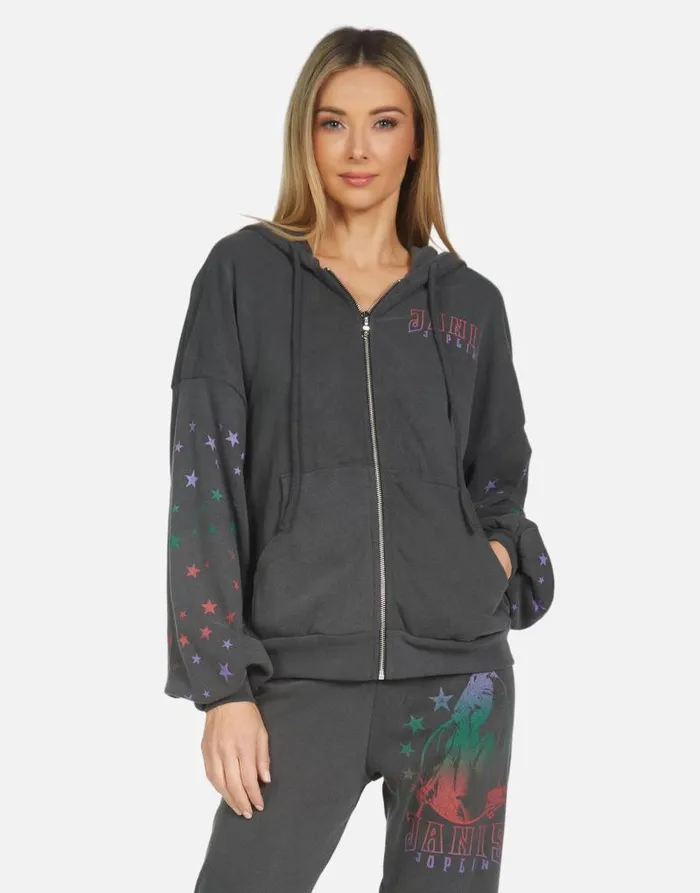 Kaliyah Janis Joplin Pigment Black Women Lauren Moshi Hoodies
