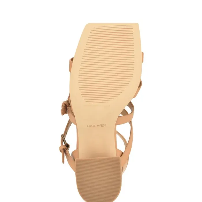 Karrly Ankle Strap Heeled Sandals Light Natural Women Nine West Heels Karrly Ankle Strap Heeled Sandals Light Natural Women Nine West Heels