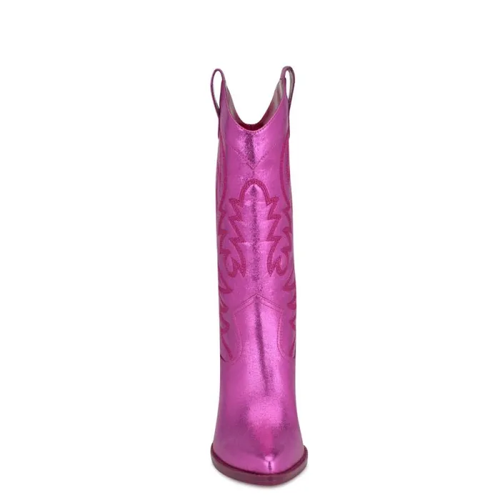 Keeks Western Boot Metallic Pink Women Nine West Boots and Booties Keeks Western Boot Metallic Pink Women Nine West Boots and Booties