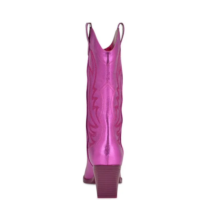Keeks Western Boot Metallic Pink Women Nine West Boots and Booties Keeks Western Boot Metallic Pink Women Nine West Boots and Booties