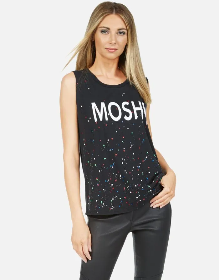 Kel Moshi Onyx Multi Splatter Women Lauren Moshi Tanks