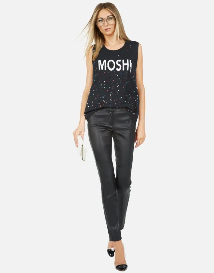 Kel Moshi Onyx Multi Splatter Women Lauren Moshi Tanks