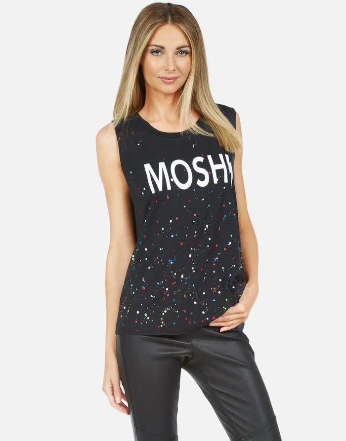 Kel Moshi Onyx Multi Splatter Women Lauren Moshi Tanks