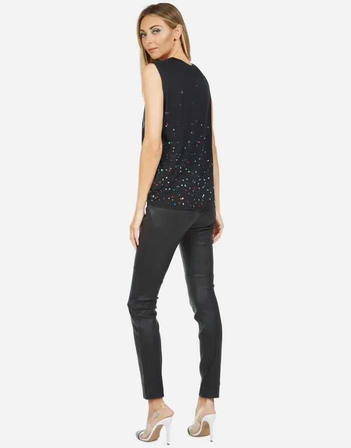 Kel Moshi Onyx Multi Splatter Women Lauren Moshi Tanks