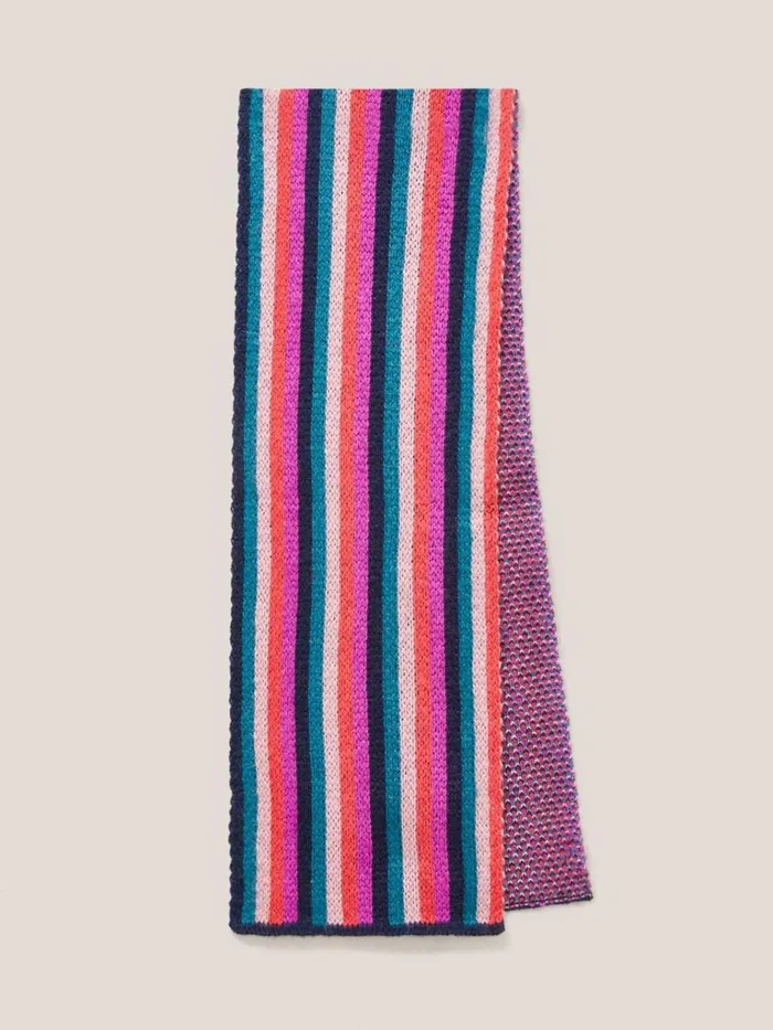 Kids ACCESSORIES White Stuff Multi Stripe Scarf Pink Multi