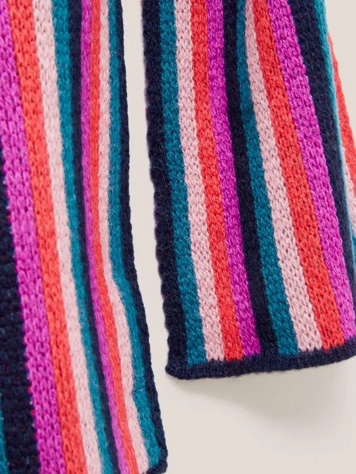 Kids ACCESSORIES White Stuff Multi Stripe Scarf Pink Multi Kids ACCESSORIES White Stuff Multi Stripe Scarf Pink Multi