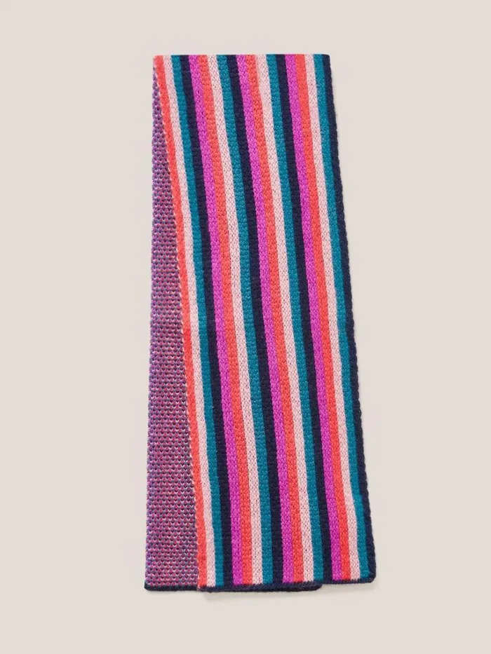 Kids ACCESSORIES White Stuff Multi Stripe Scarf Pink Multi Kids ACCESSORIES White Stuff Multi Stripe Scarf Pink Multi