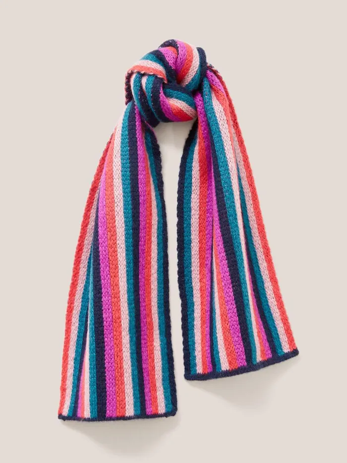 Kids ACCESSORIES White Stuff Multi Stripe Scarf Pink Multi Kids ACCESSORIES White Stuff Multi Stripe Scarf Pink Multi