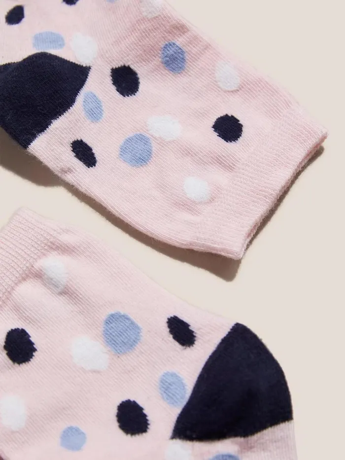 Kids ACCESSORIES White Stuff Spot Socks Pink Multi