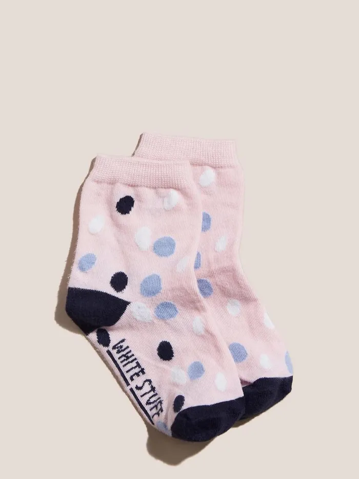 Kids ACCESSORIES White Stuff Spot Socks Pink Multi Kids ACCESSORIES White Stuff Spot Socks Pink Multi