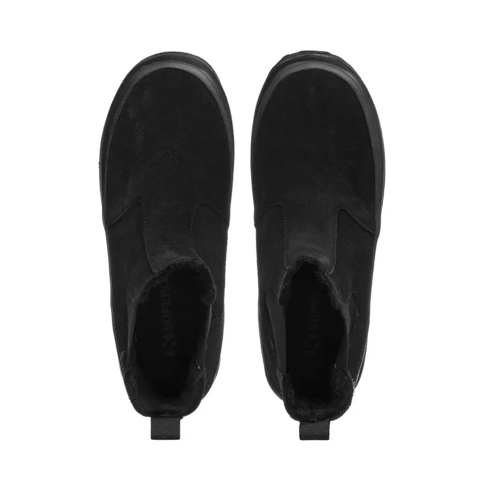 Kids Ankle Boots Kid Unisex 2665 KIDS ALPINA SUEDE Beatle TOTAL BLACK Superga Ankle Boots