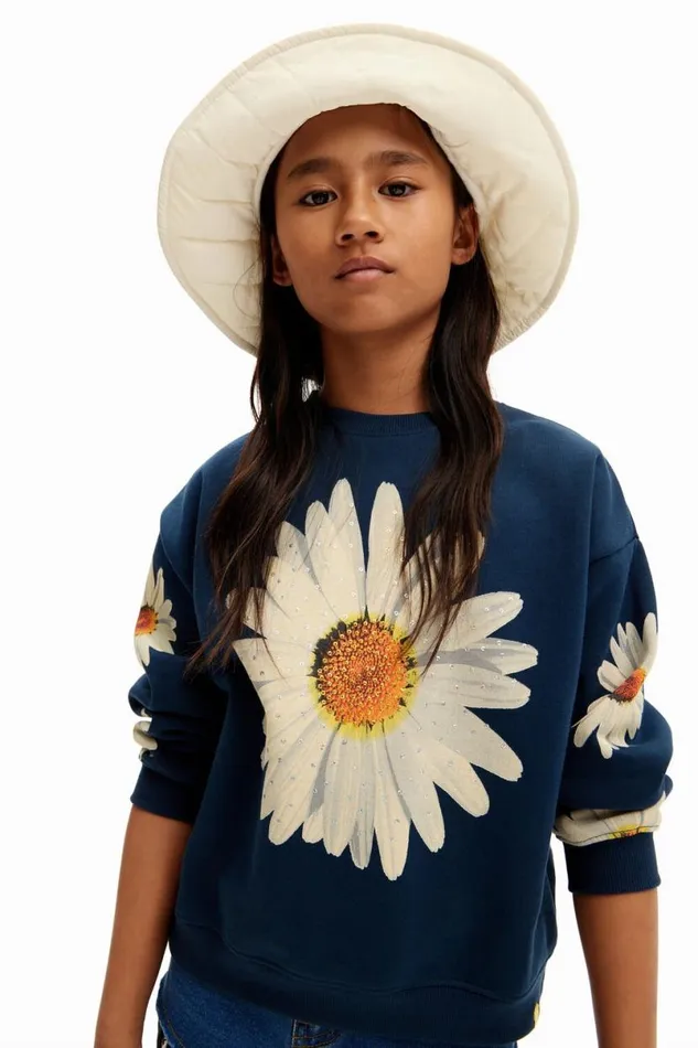 Kids Jumpers And Sweatshirts Desigual Oversize Daisy Sweatshirt