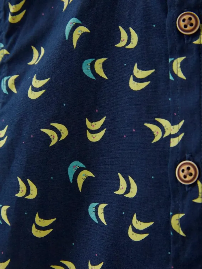 Kids SHIRTS White Stuff Moon Printed Shirt Navy Print
