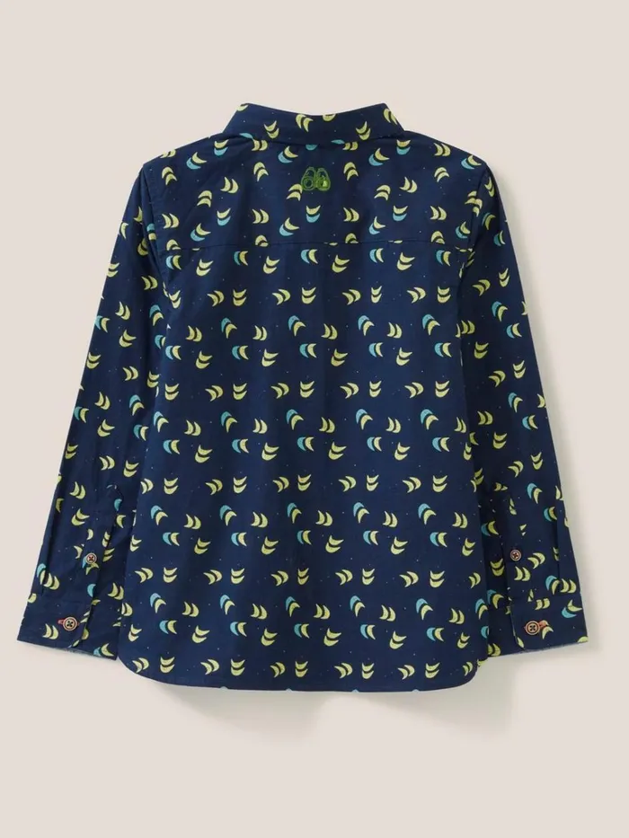 Kids SHIRTS White Stuff Moon Printed Shirt Navy Print Kids SHIRTS White Stuff Moon Printed Shirt Navy Print