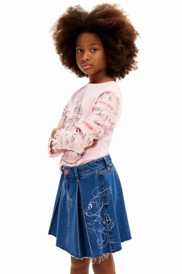 Kids Skirts And Trousers Desigual Minnie Denim Miniskirt