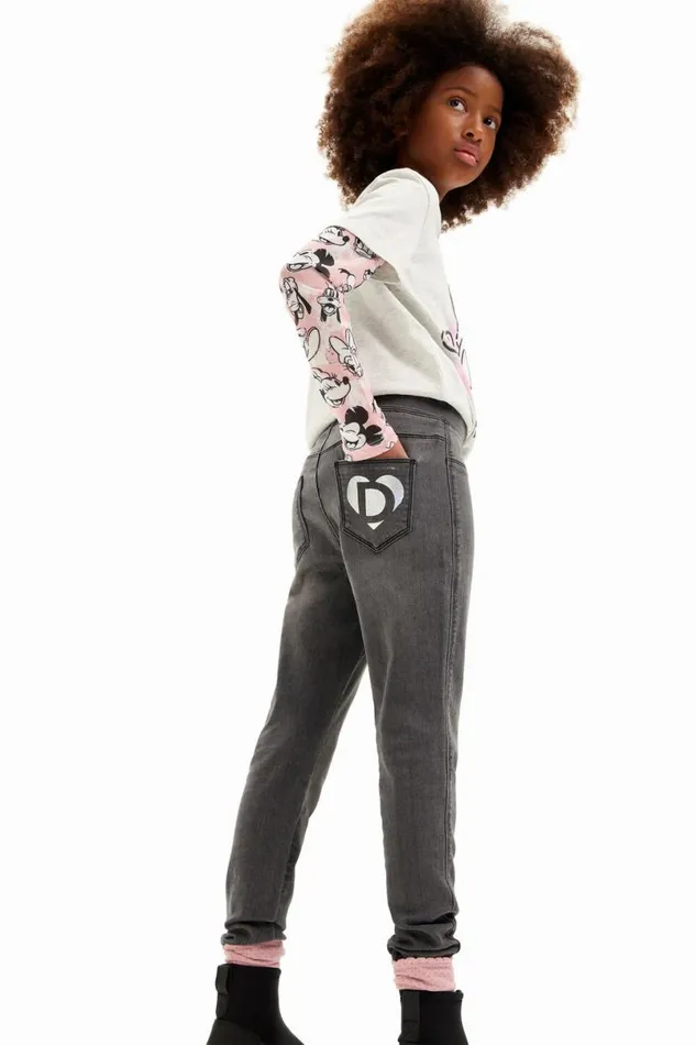 Kids Skirts And Trousers Desigual Stretch Denim Leggings
