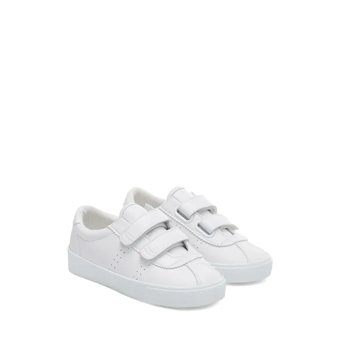 Kids Sneakers Kid Unisex 2843 KIDS CLUB S STRAPS VEGAN MATERIAL Low Cut TOTAL WHITE Superga Low Cut