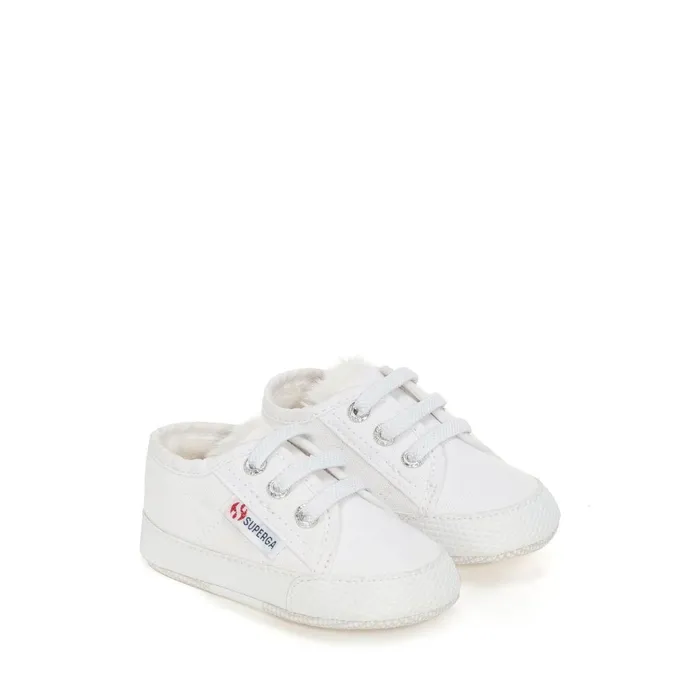 Kids Sneakers Kid Unisex 4006 BABY ECOFUR Low Cut WHITE Superga Newborns
