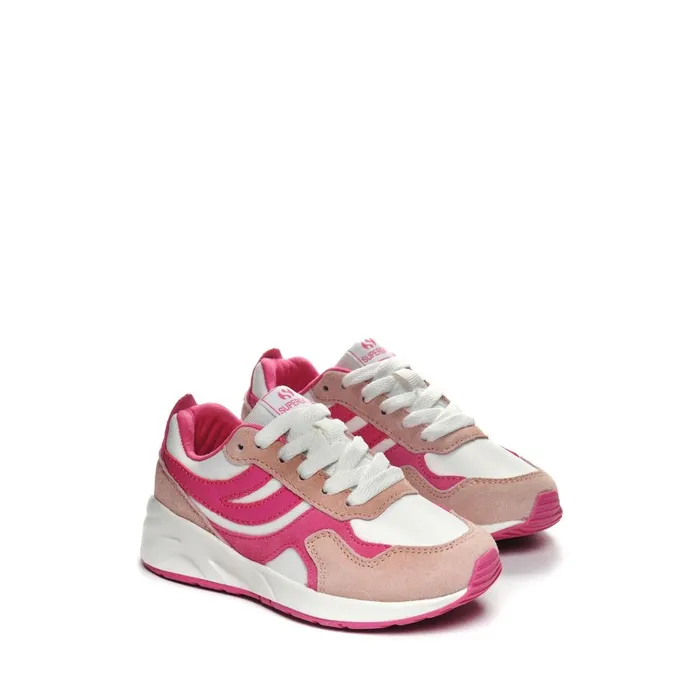 Kids Sneakers Kid Unisex 4073 KIDS TRAINING POLY SUEDE Low Cut PINK VEILEDWHITENEON PINK Superga Low Cut