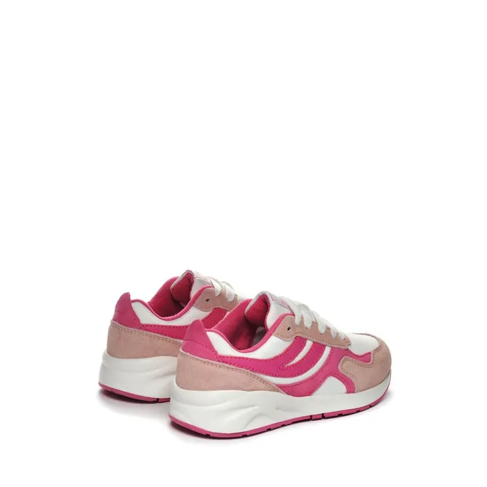 Kids Sneakers Kid Unisex 4073 KIDS TRAINING POLY SUEDE Low Cut PINK VEILEDWHITENEON PINK Superga Low Cut