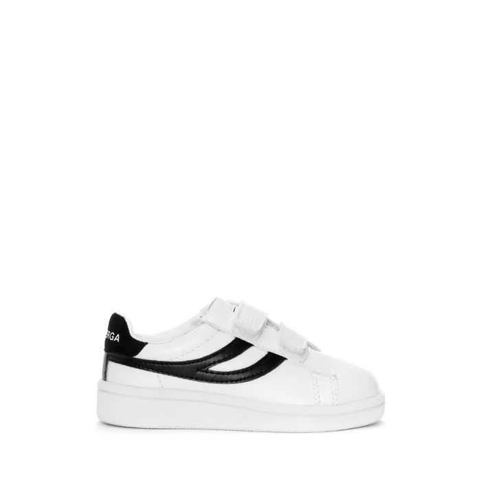 Kids Sneakers Kid Unisex 4832 KIDS STRAPS MATCH Low Cut WHITEBLACK Superga Low Cut
