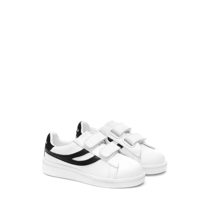 Kids Sneakers Kid Unisex 4832 KIDS STRAPS MATCH Low Cut WHITEBLACK Superga Low Cut