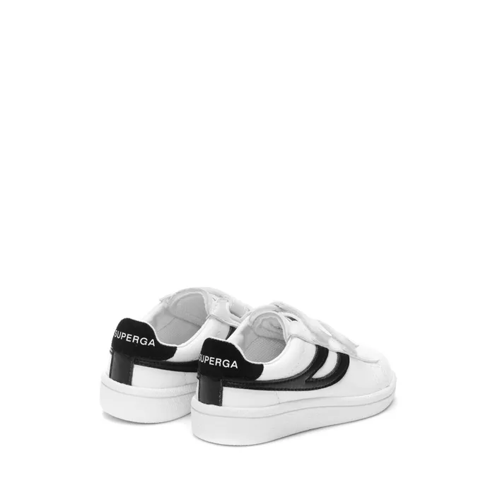 Kids Sneakers Kid Unisex 4832 KIDS STRAPS MATCH Low Cut WHITEBLACK Superga Low Cut