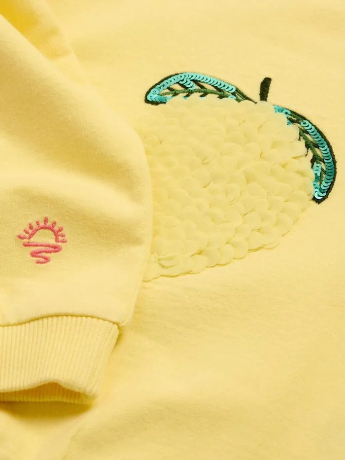 Kids SWEATS White Stuff Lemon Sweat Bright Yellow