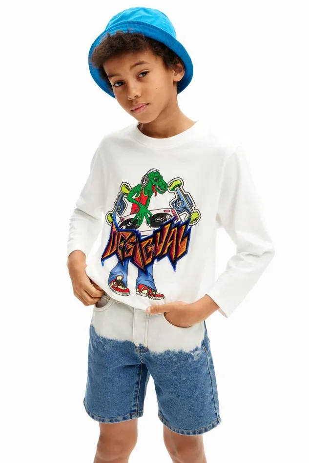 Kids Tshirts And Shirts Desigual Dinosaur Print Tshirt