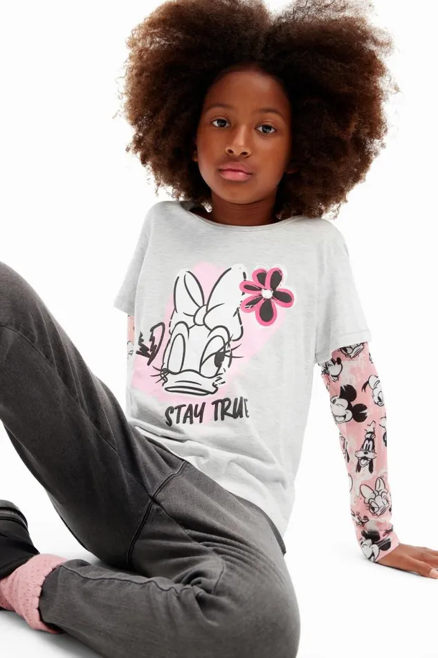 Kids Tshirts And Shirts Desigual Double Sleeve Daisy TShirt