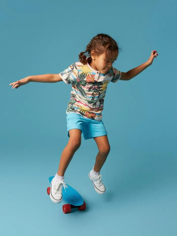 Kids TOPS White Stuff Casey Printed SS T Shirt Natural Multi