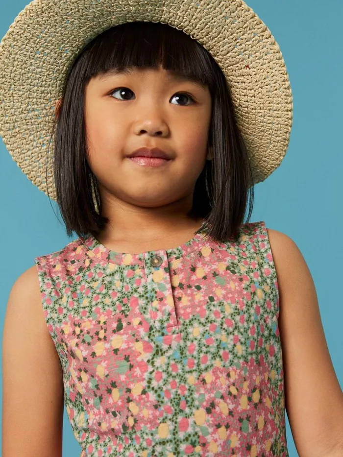 Kids TOPS White Stuff Casey Printed Vest Pink Multi