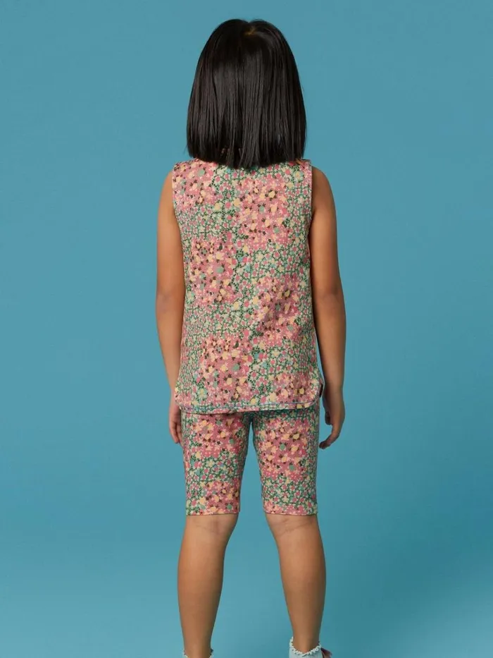Kids TOPS White Stuff Casey Printed Vest Pink Multi