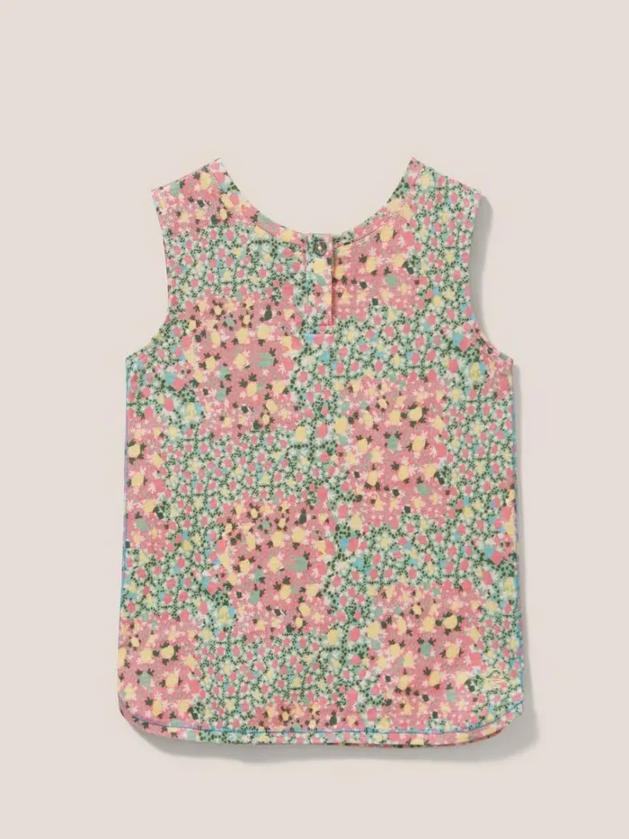 Kids TOPS White Stuff Casey Printed Vest Pink Multi
