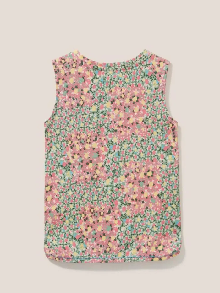 Kids TOPS White Stuff Casey Printed Vest Pink Multi