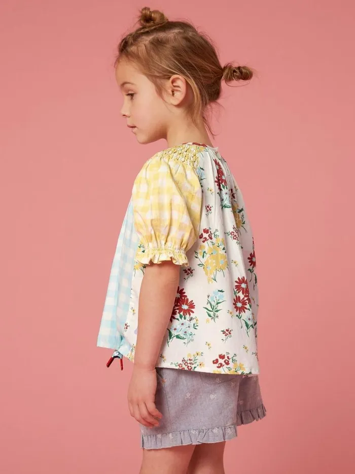 Kids TOPS White Stuff Jasmine Top Kids Ivory Multi Kids TOPS White Stuff Jasmine Top Kids Ivory Multi